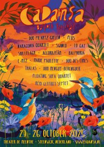 Festival poster listing the date of CaDansa 2025 and the main stage line-up.